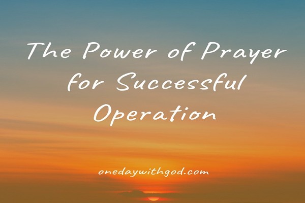 Prayer for Successful Operation