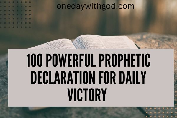 100 Prophetic declaration for daily victory